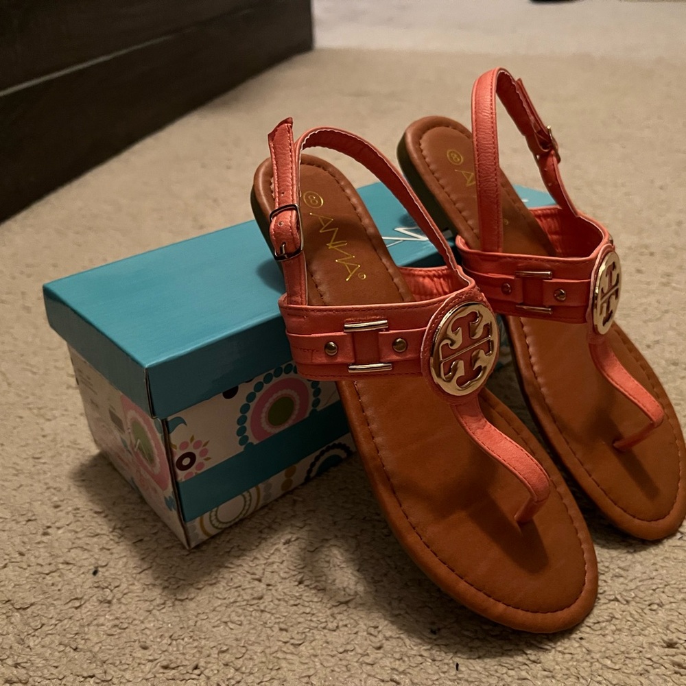 Anna Coral Sandals